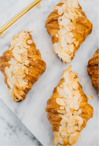 Croissants on a table